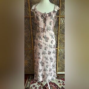LoveShackFancy Pink Floral Maxi Dress
